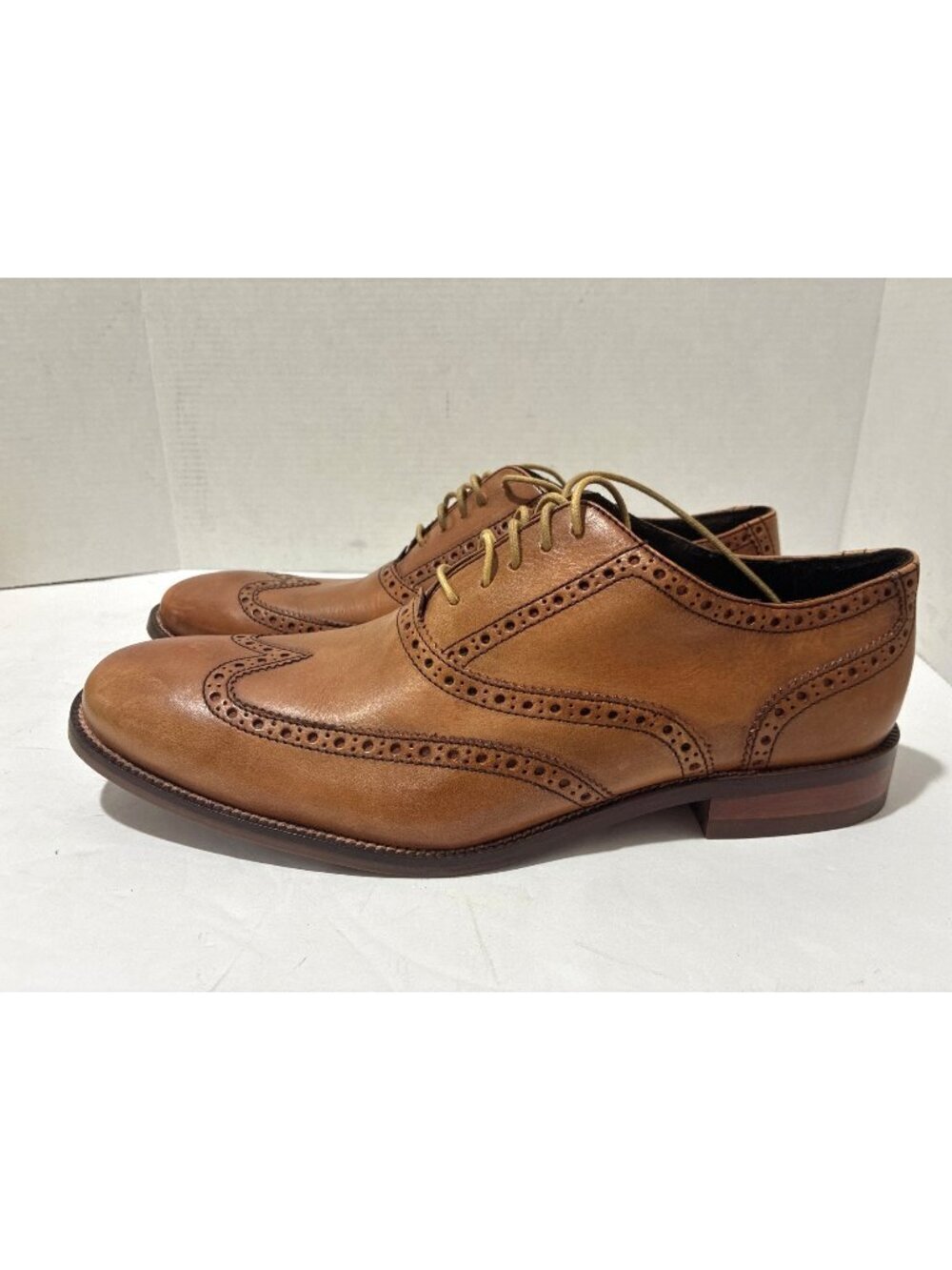Cole Haan Williams Wingtip Oxford dress shoes in British Tan leather mens 9.5